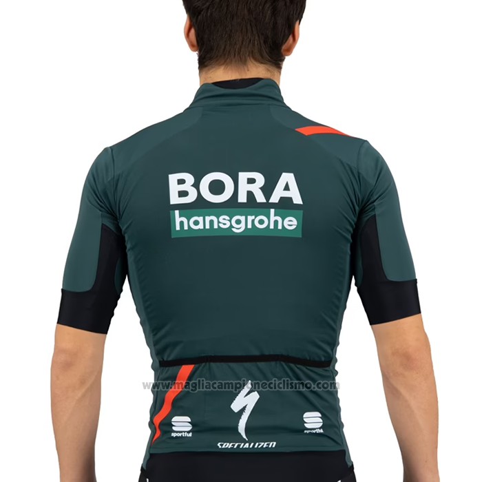 2021 Abbigliamento Ciclismo Bora-Hansgrone Verde Manica Corta e Salopette